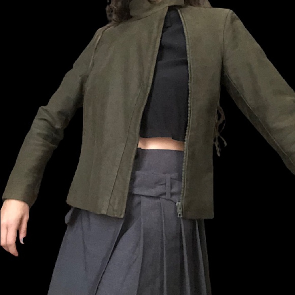 APC Dark green cropped jacket Medium